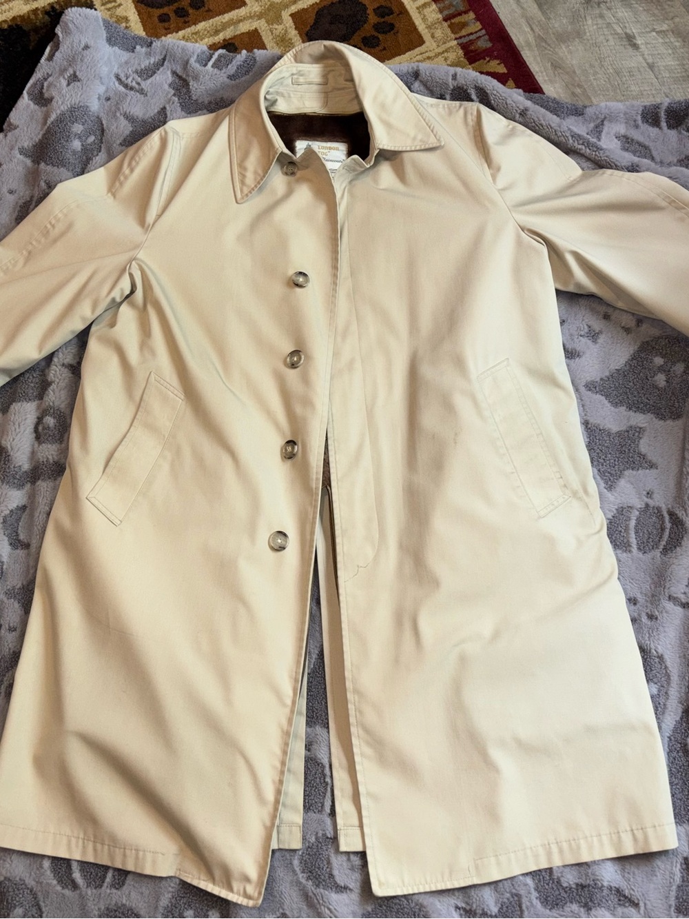 vintage London Fog men's trench coat ~ 42 long~